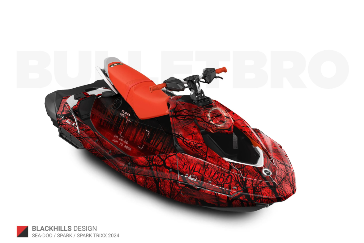 Гидроцикл BRP Sea-Doo в ярком защитном комплекте графики от Bulletbro