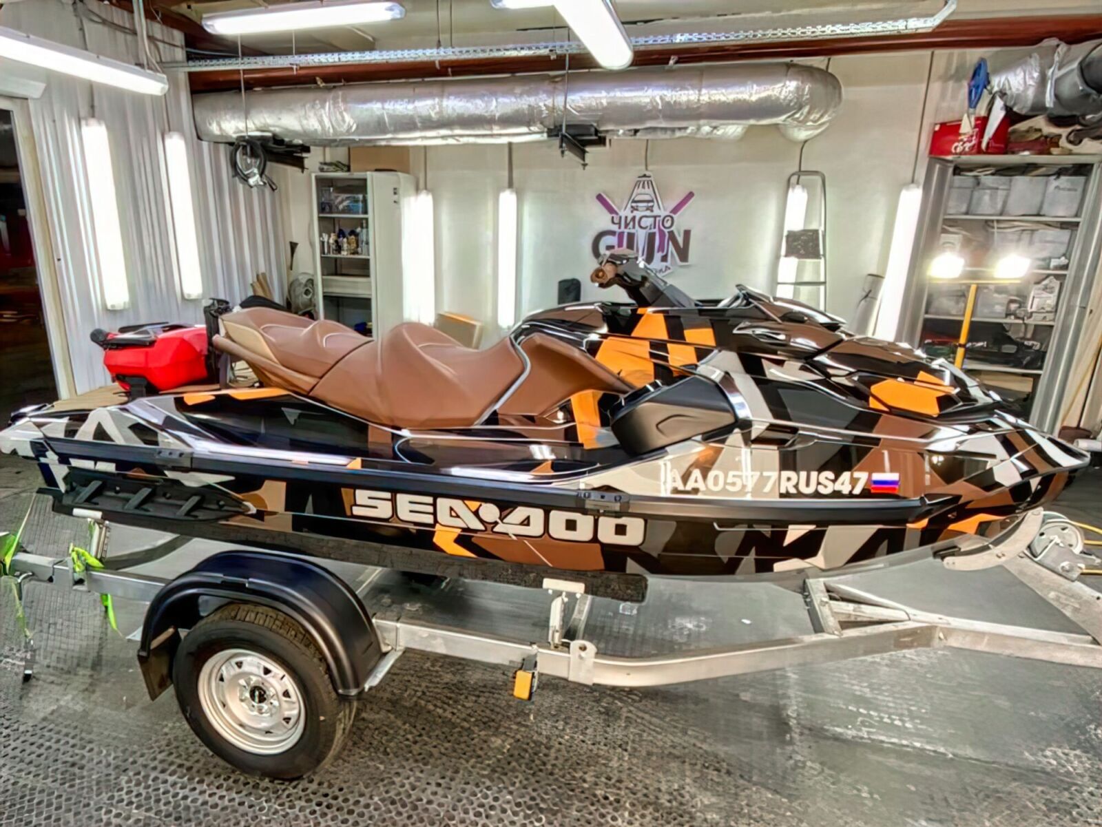 Индивидуальный дизайн на SEA-DOO GTX/FISH